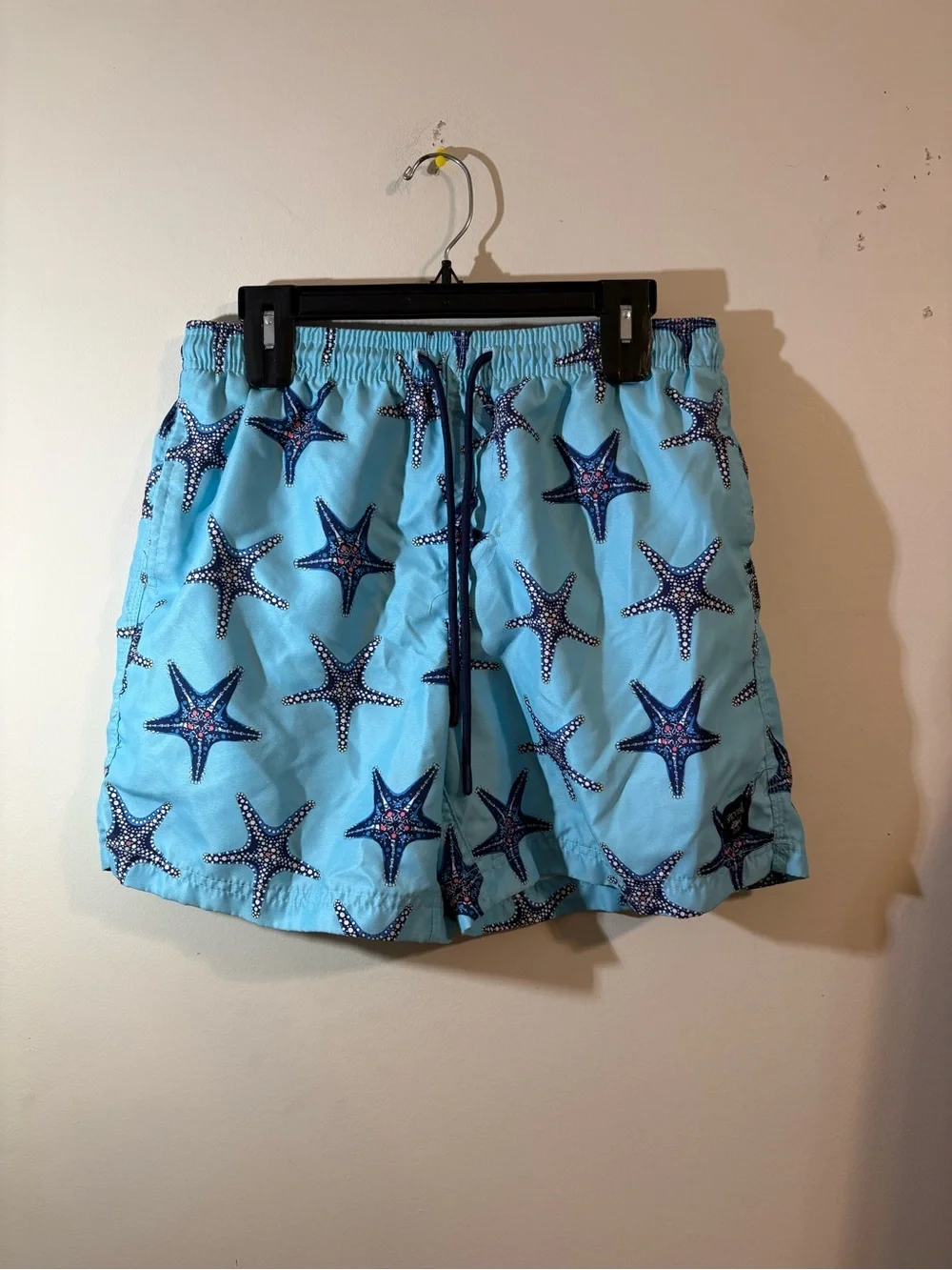 Spicy Tuna Mens Swim Trunks large blue starfish Tropical Beach Summer Casual